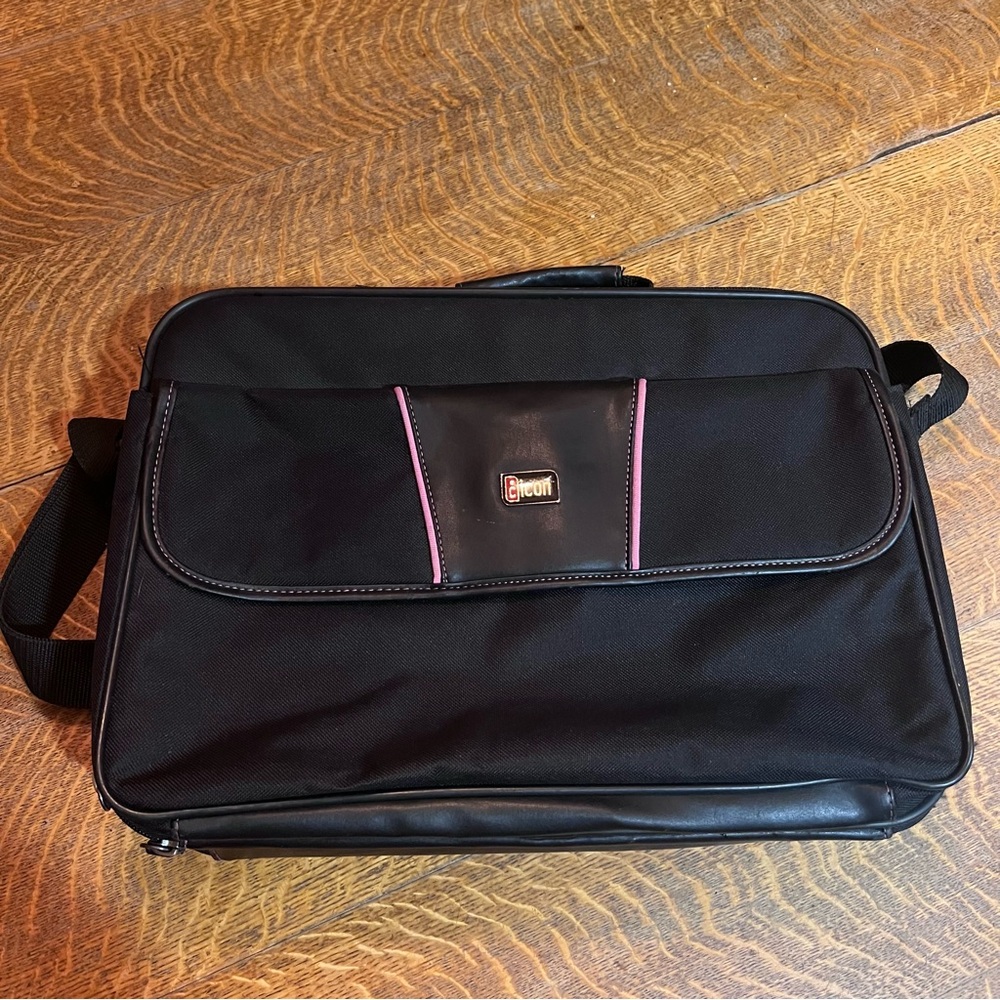 Laptop Bag; Black & Pink; c Icon Brand